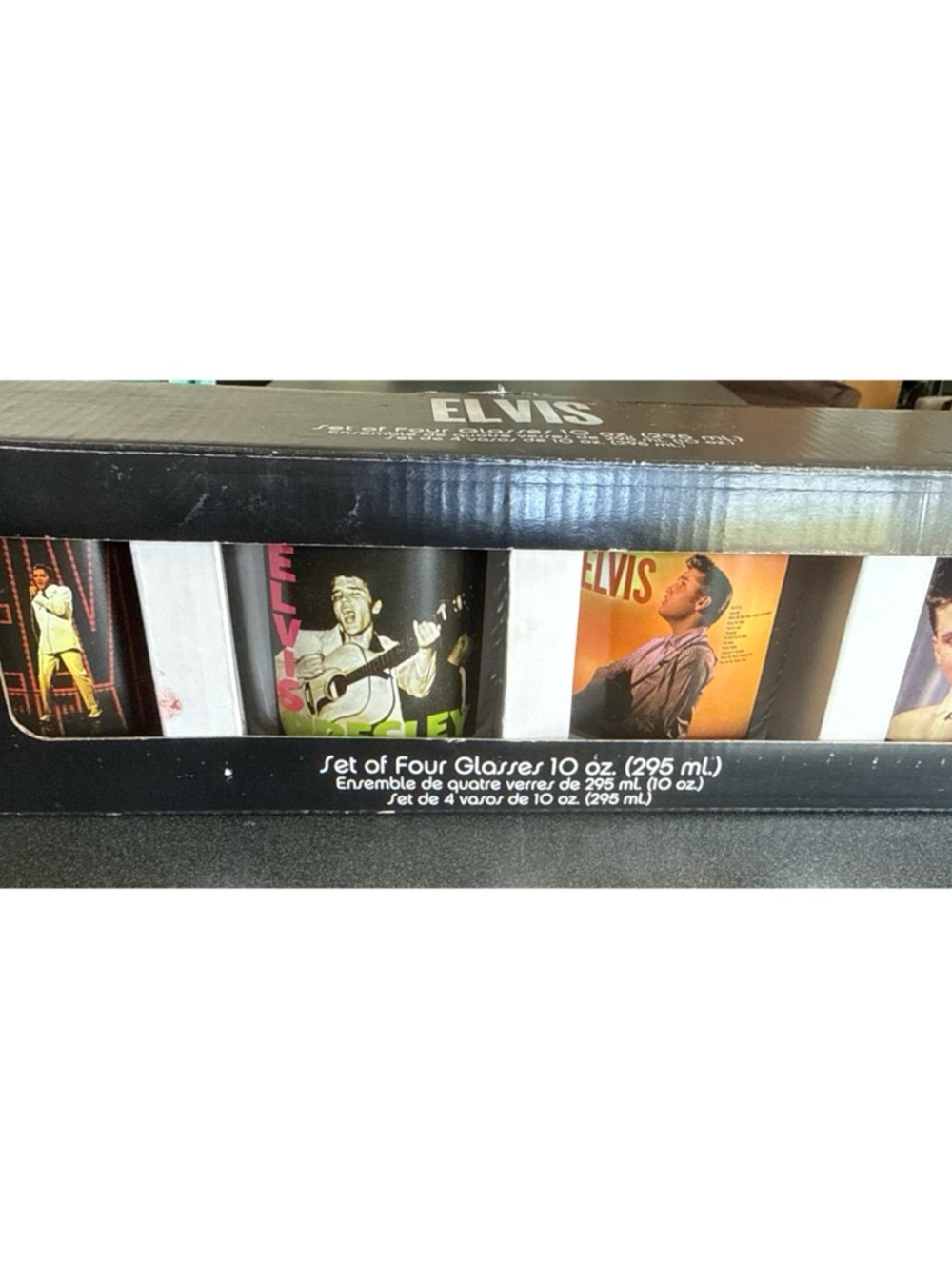 Elvis Presley Set of Four 10 Oz Glasses